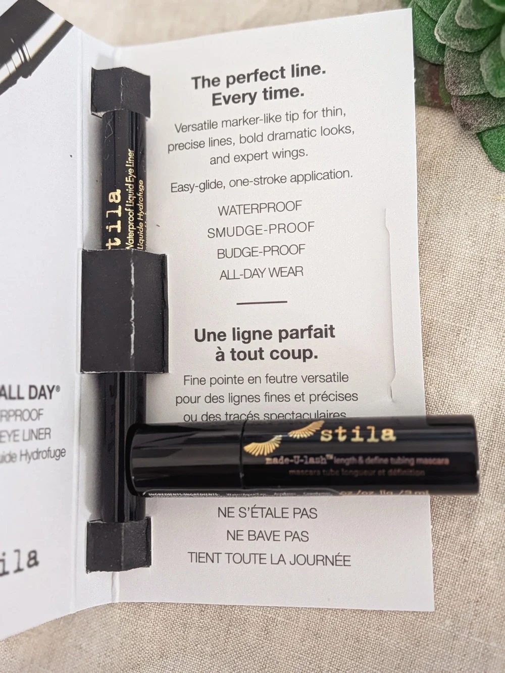 🌸 Stila Stay All Day Liquid Eyeliner + Made-U-Lash Mascara Mini Duo NWT